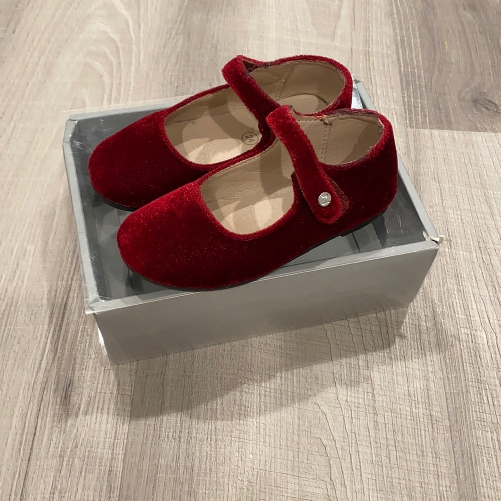 Zeebra velvet Mary Janes